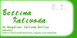 bettina kalivoda business card